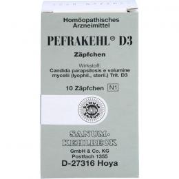 PEFRAKEHL D 3 Zäpfchen 10 St.
