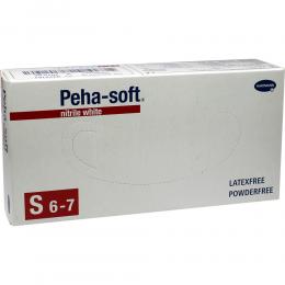 PEHA-SOFT nitrile white Unt.Hands.unsteril pf S 100 St Handschuhe
