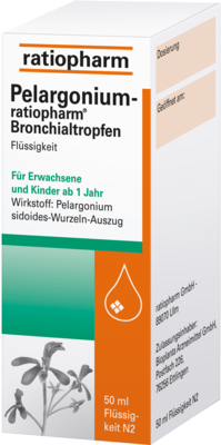 PELARGONIUM-RATIOPHARM Bronchialtropfen 50 ml