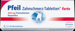 PFEIL Zahnschmerz-Tabletten forte Filmtabletten 10 St