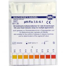 PH-FIX Indikatorstäbchen pH 3,6-6,1 100 St Stäbchen