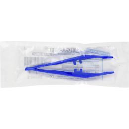 PINZETTE Einmal steril Plastik blau 100 St.