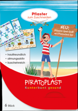 PIRATOPLAST Jungen Pflasterzuschnitt 6x10 cm 6 St