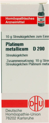 PLATINUM METALLICUM D 200 Globuli 10 g