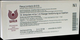 PLEXUS LUMBALIS GL D 15 Ampullen 10X1 ml