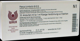PLEXUS LUMBALIS GL D 5 Ampullen 10X1 ml