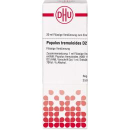 POPULUS TREMULOIDES D 2 Dilution 20 ml