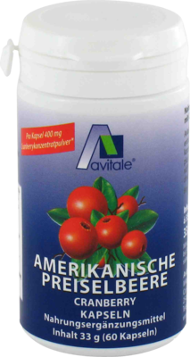 PREISELBEERE amerikanisch 400 mg Kapseln 33 g
