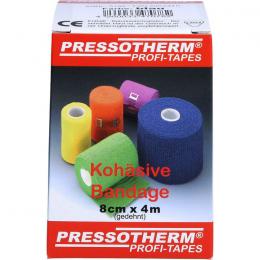 PRESSOTHERM Kohäsive Bandage 8 cmx4 m blau 1 St.