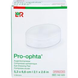 PRO-OPHTA Augenkompressen 5,3x6,6 cm steril 5 St.