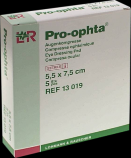PRO-OPHTA Kompressen 5,5x7,5 cm steril einz. 5 St