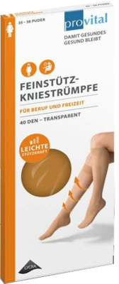 PROVITAL 40den Sttzkniestrmpfe Gr.35-38 perle 2 St