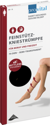 PROVITAL 70den Sttzkniestrmpfe Gr.35-38 schwarz 2 St