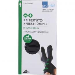 PROVITAL Reisekniestrümpfe Gr.35-38 schwar.Baumw. 2 St.