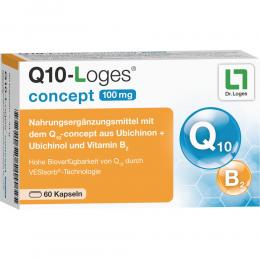 Ein aktuelles Angebot für Q10-Loges® concept 100mg 60 St Kapseln Nahrungsergänzungsmittel - jetzt kaufen, Marke Dr. Loges + Co. GmbH.