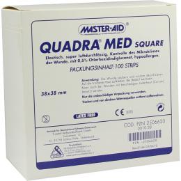 QUADRA MED square 38x38 mm Strips Master Aid 100 St Pflaster