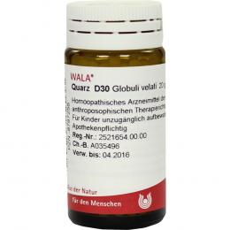 Ein aktuelles Angebot für QUARZ D 30 Globuli 20 g Globuli Naturheilkunde & Homöopathie - jetzt kaufen, Marke WALA Heilmittel GmbH.
