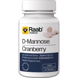 RAAB Vitalfood D-Mannose-Cranberry Lutschtabletten 24 St.