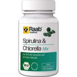 RAAB Vitalfood Spirulina+Chlorella Bio Tabletten 200 St.