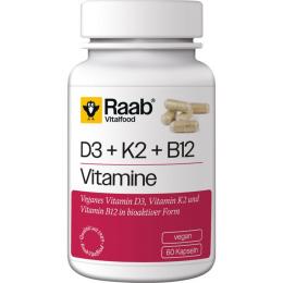 RAAB Vitalfood Vitamin D3 K2 B12 Kapseln 60 St. (27,6 g)