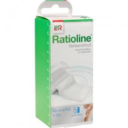 RATIOLINE acute 10 cmx1 m Verbandmull gerollt 1 St.