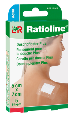 RATIOLINE aqua Duschpflaster Plus 5x7 cm steril 5 St