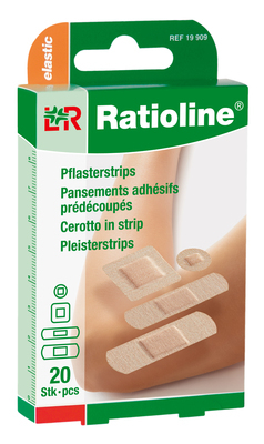 RATIOLINE elastic Pflasterstrips in 4 Gren 20 St