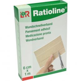 RATIOLINE elastic Wundschnellverband 6 cmx1 m 1 St Verband