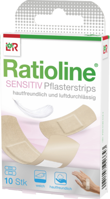 RATIOLINE sensitive Pflasterstrips in 2 Gren 10 St
