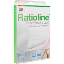 RATIOLINE Wundverband 15x10 cm steril 5 St.