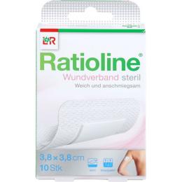 RATIOLINE Wundverband 3,8x3,8 cm steril 10 St.