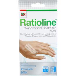 RATIOLINE Wundverschlussstreifen steril 2 Größen 9 St.