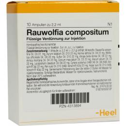 Ein aktuelles Angebot für RAUWOLFIA COMPOSITUM Ampullen 10 St Ampullen  - jetzt kaufen, Marke Biologische Heilmittel Heel GmbH.