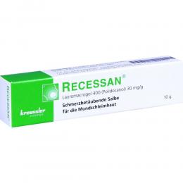 Ein aktuelles Angebot für RECESSAN 10 g Salbe Entzündung im Mund & Rachen - jetzt kaufen, Marke Chemische Fabrik Kreussler & Co. GmbH.