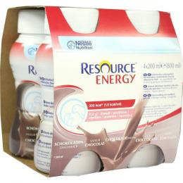 Resource energy Schokolade 4 X 200 ml Flüssigkeit