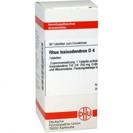 RHUS TOXICODENDRON D 4 Tabletten 80 St Tabletten