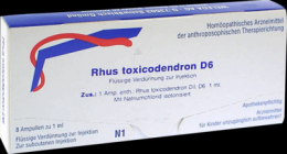 RHUS TOXICODENDRON D 6 Ampullen 8X1 ml