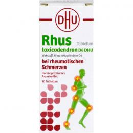 RHUS TOXICODENDRON D 6 Tabl.bei rheumat.Schmerzen 80 St.