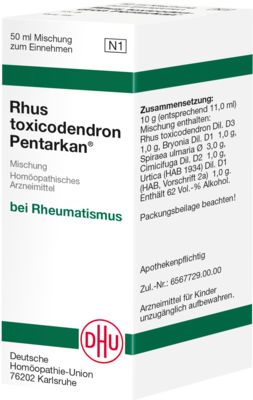 RHUS TOXICODENDRON PENTARKAN Mischung 50 ml