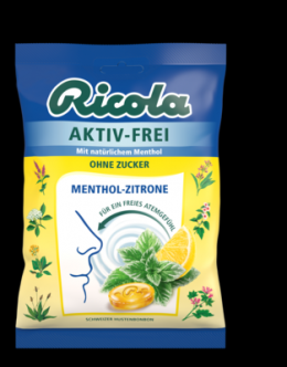 RICOLA AKTIV-FREI o.Z.Menthol-Zitrone Bonbons 75 g