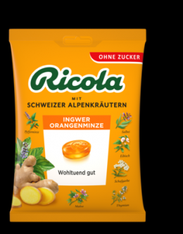 RICOLA o.Z.Beutel Ingwer Orangenminze Bonbons 75 g