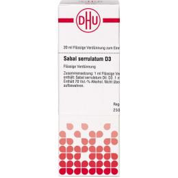 SABAL SERRULATUM D 3 Dilution 20 ml