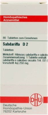 SABDARIFFA D 2 Tabletten 80 St