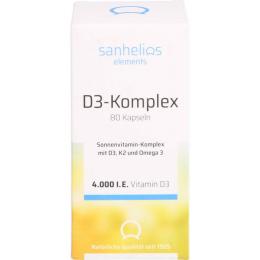 SANHELIOS Vitamin D3 Sonnenvitamin-Komplex mit K2 80 St. (45,1 g)