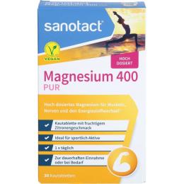SANOTACT Magnesium 400 PUR Kautabletten 30 St.