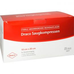 SAUGKOMPRESSEN steril 10x20 cm Draco 25 St.