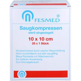 SAUGKOMPRESSEN steril FESMED 10x10 cm 25 St.