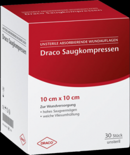 SAUGKOMPRESSEN unsteril 10x10 cm Draco 30 St