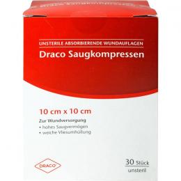 SAUGKOMPRESSEN unsteril 10x10 cm Draco 30 St.