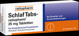 SCHLAF TABS-ratiopharm 25 mg Tabletten 20 St